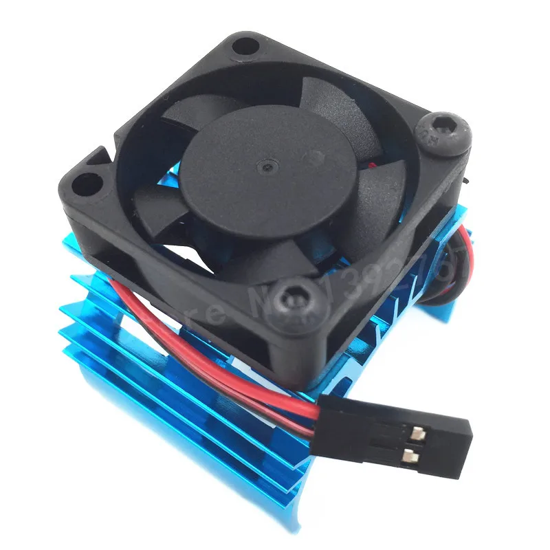 

Aluminum Heat Sink With 5V Cooling Fan For 1/10 Scale RC Car 540 550 3650 Size Motor 3S battery Heatsink
