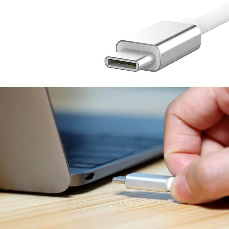 

Fashion USB 3.1 Type C To VGA Adapter Conneting Digital Cable Reversible For Macbook 12 Inch Converter Adapters ND998