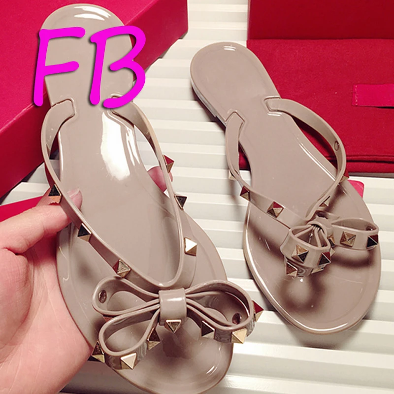 bow tie jelly sandals