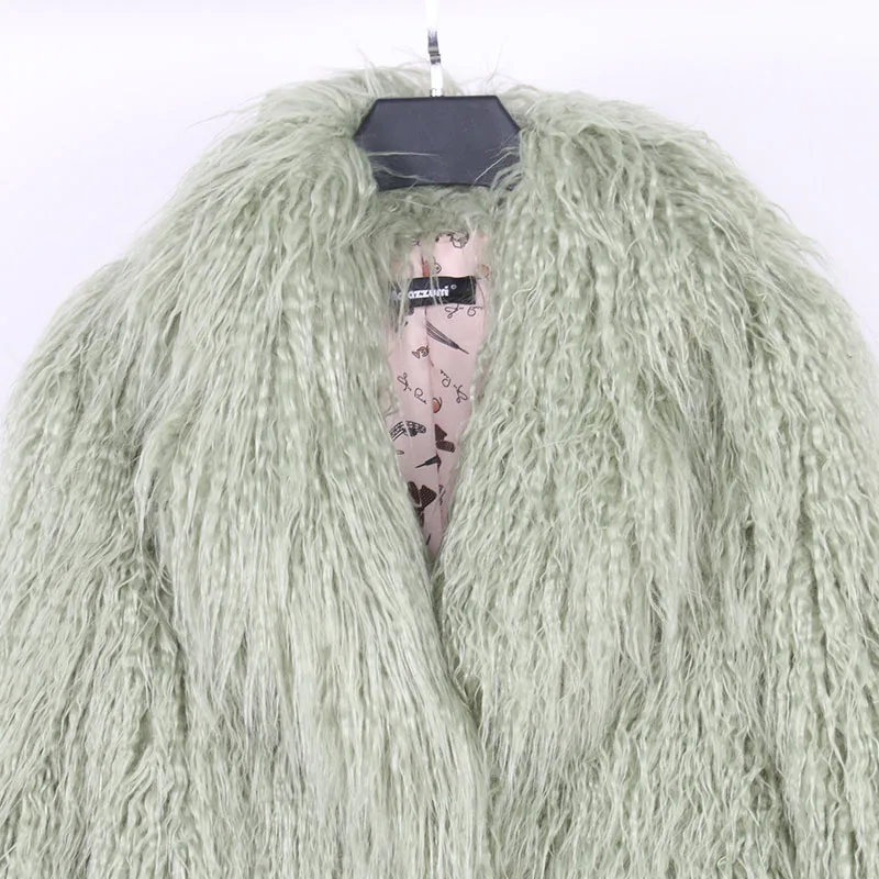 Nerazzurri, зимнее женское пальто из искусственного меха,, длинная меховая пушистая куртка, теплая утолщенная верхняя одежда из искусственного меха, 5xl, специальная распродажа