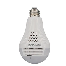 CTVMAN Wifi IP Camera Panoramic 360 Bulb Light Wireless Fisheye HD 960P Wi-fi Lamp Home Baby Monitors Security Surveillance Cam