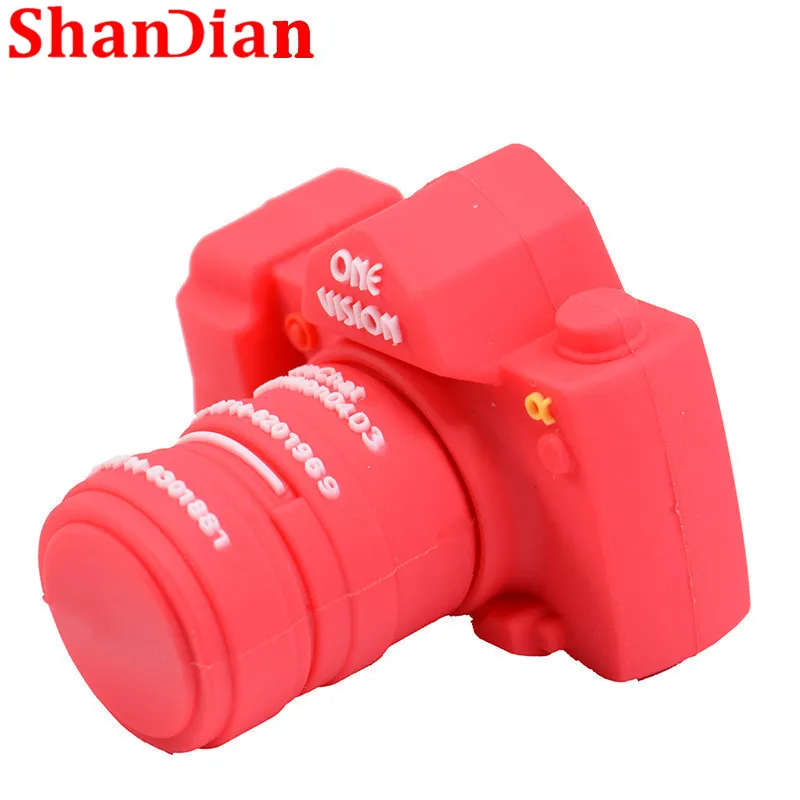 SHANDIAN Флешка usb флеш накопитель 2 0 4 ГБ 16 32 64 мультяшная зеркальная камера карта