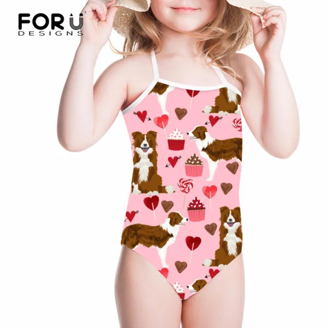 Cheap FORUDESIGNS One Piece Children Swimsuit Border Collie Swimwear for Girls Suit Bathing Kids Baby One-piece Suits Monokini Wear Cheap FORUDESIGNS One Piece Children Swimsuit Border Collie Swimwear for Girls Suit Bathing Kids Baby One-piece Suits Monokini Wear