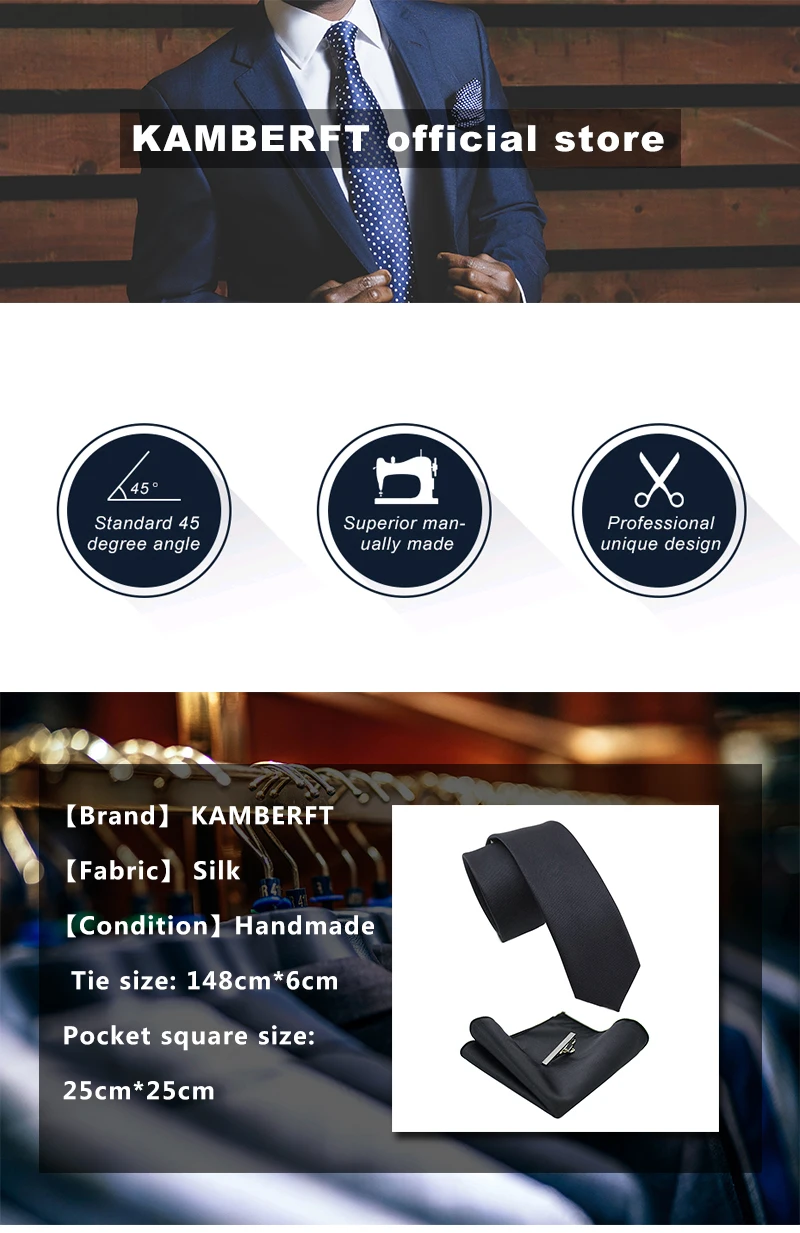 Классическая одноцветная Мужская шелковая галстук 6 см галстук и карманный квадратный галстук наборы клипсов Мужские галстуки бизнес свадебный подарок Вечерние