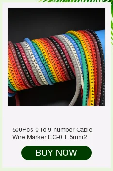 500 шт. от 0 до 9 номер Маркер кабельной проводки EC-0 1.5mm2
