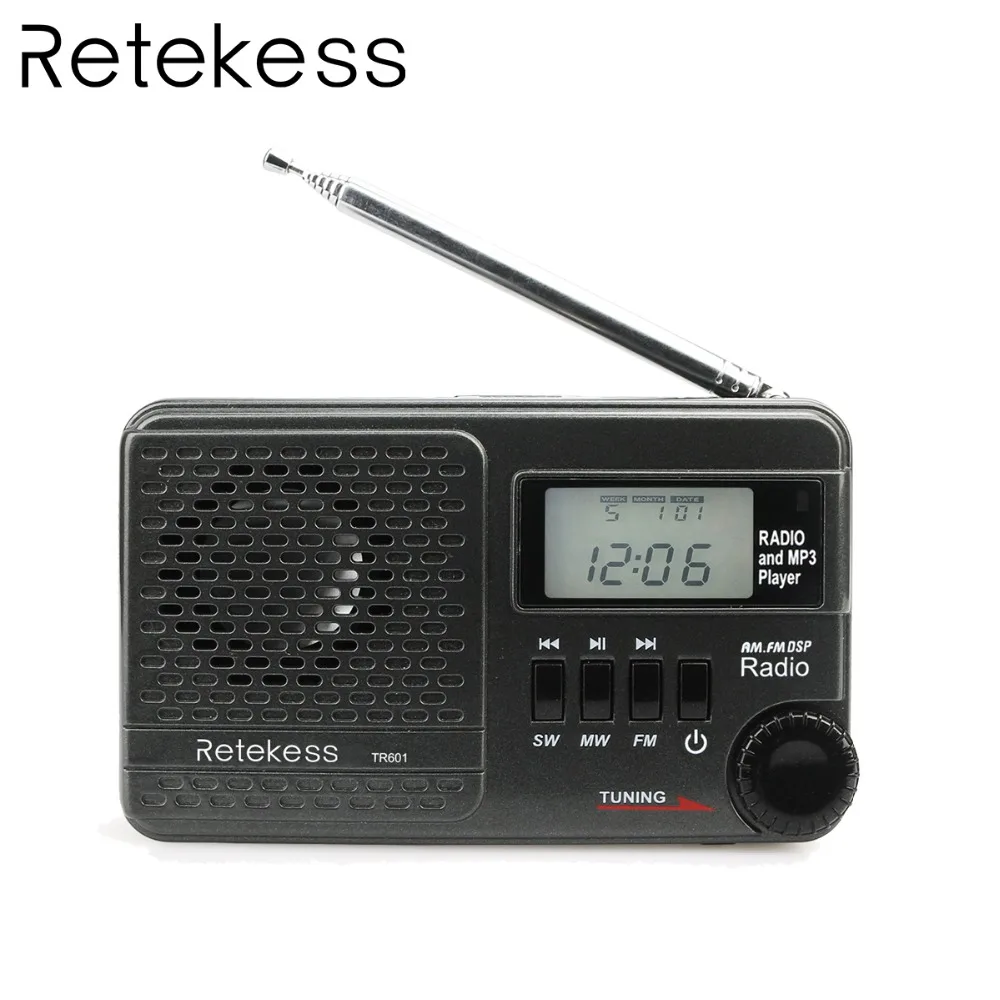 RETEKESS TR601 Digital Alarm Clock Radio DSP FM AM SW Radio Receiver