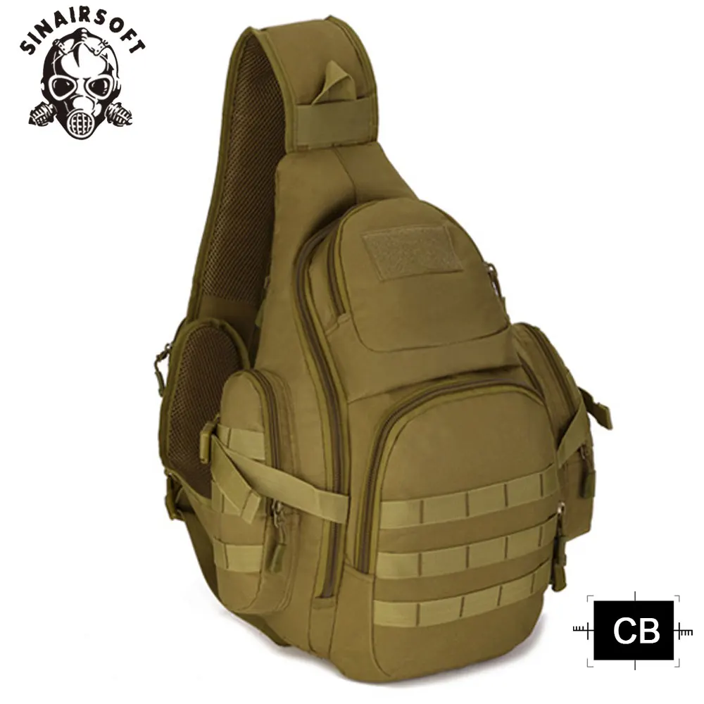 Sinairsoft 14 дюймов ноутбука Молл Военное Дело рюкзак Для мужчин нейлон спортивная сумка слинг Водонепроницаемый Для мужчин Путешествия Тактический рюкзак - Цвет: CB