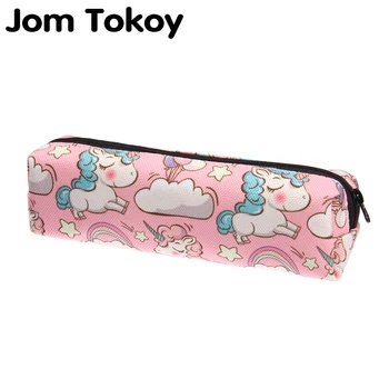 

Jom tokoy 3D Print Cosmetic Bag Fashionable Women Cartoon unicorn Makeup Bag Stationery Pouch Kids School Pencil Bag