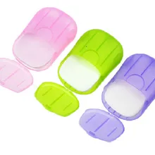 Портативный 5/10 коробка стиральная ручной банное полотенце для Путешествия Ароматические ломтик для использования на природе, туалетное мыло Бумага листы Удобная коробка для вспенивания бумажное мыло