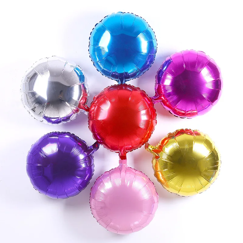 

5pcs/lot round balloon happy birthday party balloon decoration Globos wedding decoration 18inch Foil helium balloon toy gift