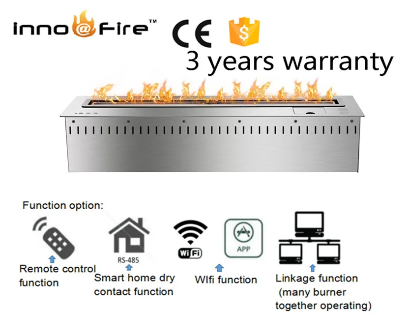 30 Inch Remote Control Silver Or Black Ethanol Blyss Fires In