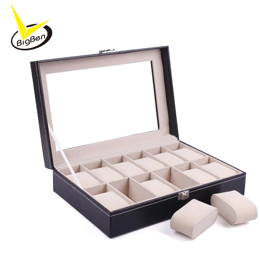 

Luxury Watch Box 12 Grid Leather Watches Box Jewelry Display Collection Storage Case Watch Organizer Holder reloj caixa relogio