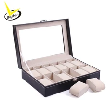 Luxury Watch Box 12 Grid Leather Watches Box Jewelry Display Collection Storage Case Watch Organizer Holder reloj caixa relogio