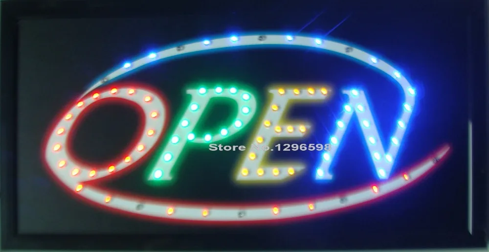 

2017 LED Open Sign Bright Flashing Window Hanging Display Neon Light Shop 48x25cm for Business Free Shipping
