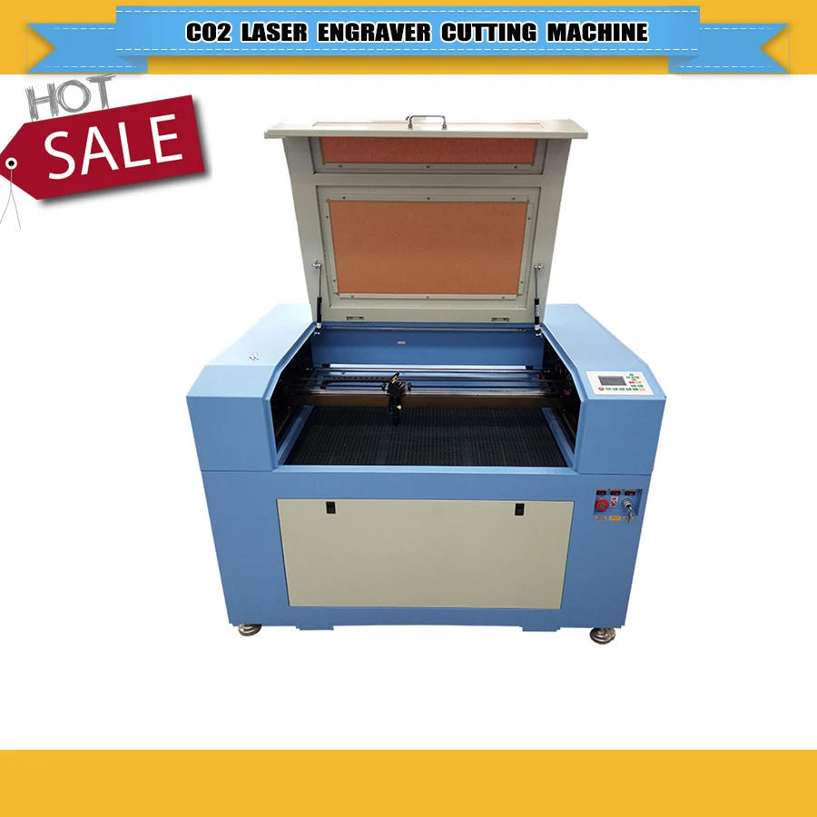 

60W Power Co2 Laser Engraver Machine 9060 with motorized Up Down work table Red-light Pointer Laser Cutting Machine