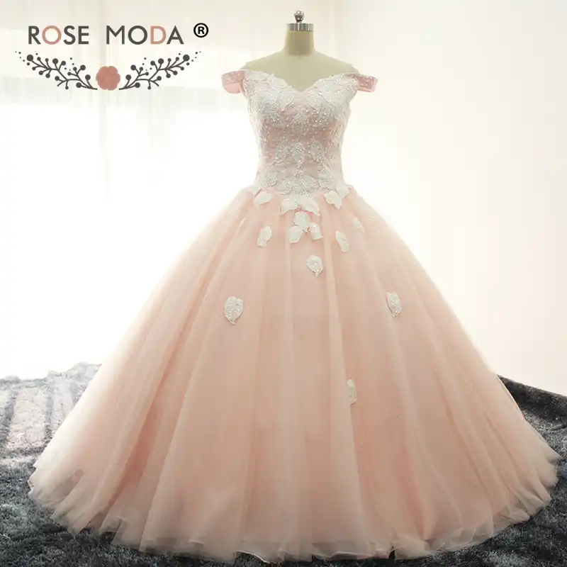 peach pink quinceanera dresses