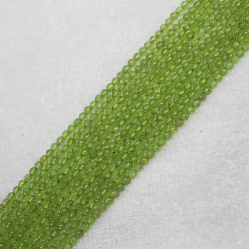 Mini. Ordine È $7! 4,5Mm Naturale Peridot Chrysolite Olivina Rotonda Branelli Allentati 15"