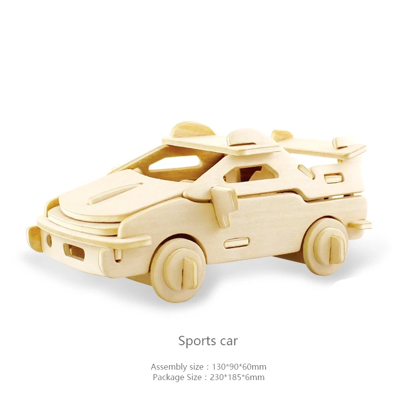 3D деревянная головоломка для детей и взрослых, автомобильная головоломка, деревянная игрушка, Военная серия, Обучающие Развивающие сборные игрушки - Цвет: Многоцветный