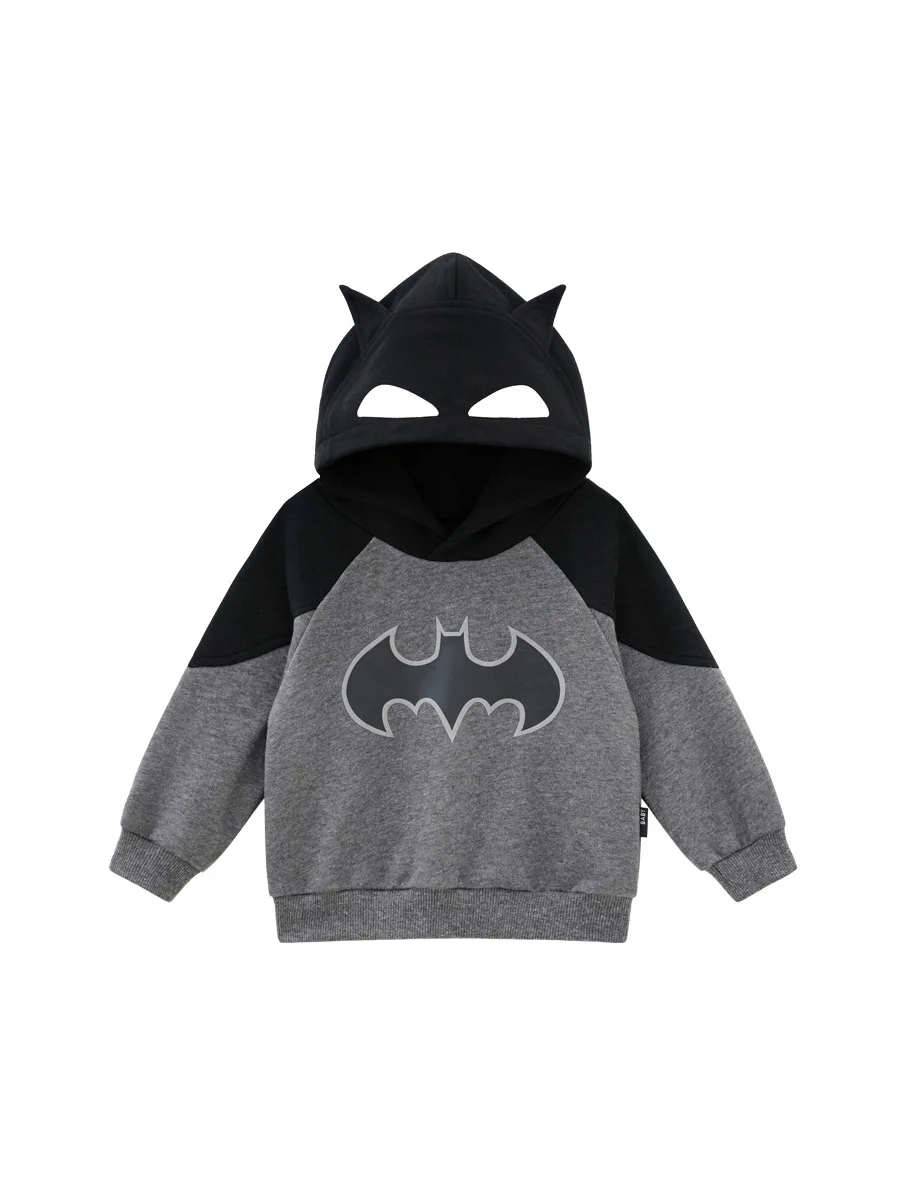 Black Baby Sweatshirt Boys Spiderman Hoodie Winter Thermal Wool Kids Outerwear Boys Kids Fleece Sweatshirts 2
