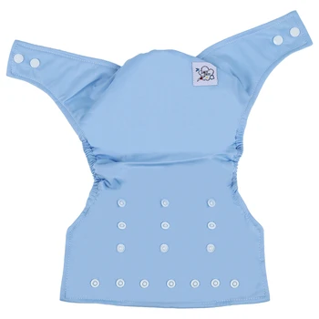 

AINY-Press Button Adjustment Washable Baby Cloth Diapers-Blue