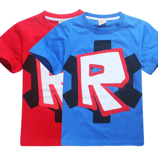 Boy Summer Roblox Game T Shirt Letter Print Short Sleeve Solid Color Children T Shirt Infantis Menino Roupas Kid Costume Clothes In T Shirts From - kid boy roblox