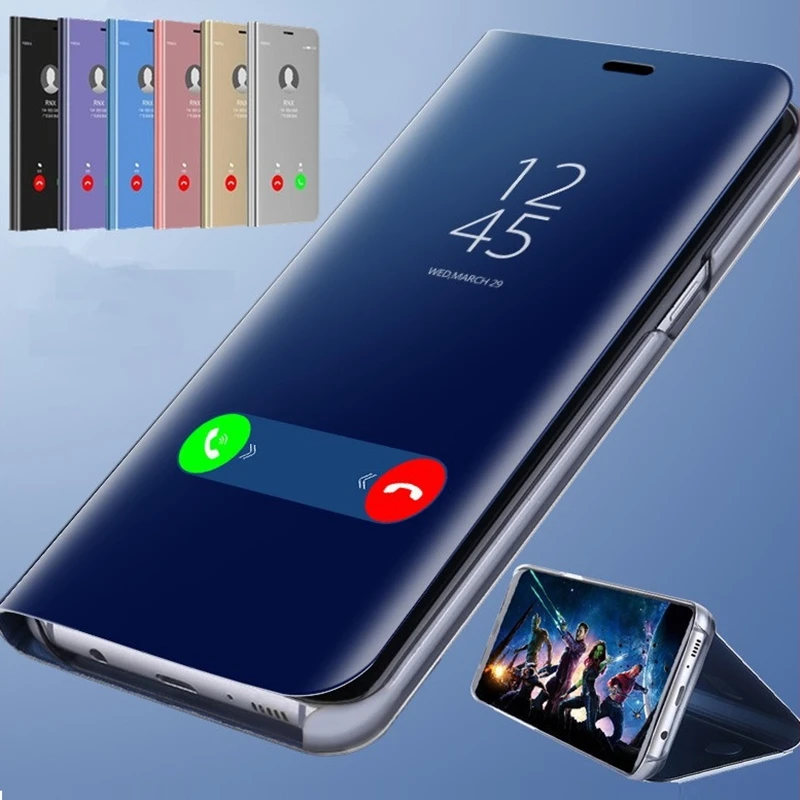 

Smart Mirror Flip Case For Samsung Galaxy J4 J6 J7 Plus J3 J8 2018 j2 pro j4 core j7 max j7 prime Clear View Phone Cover Case