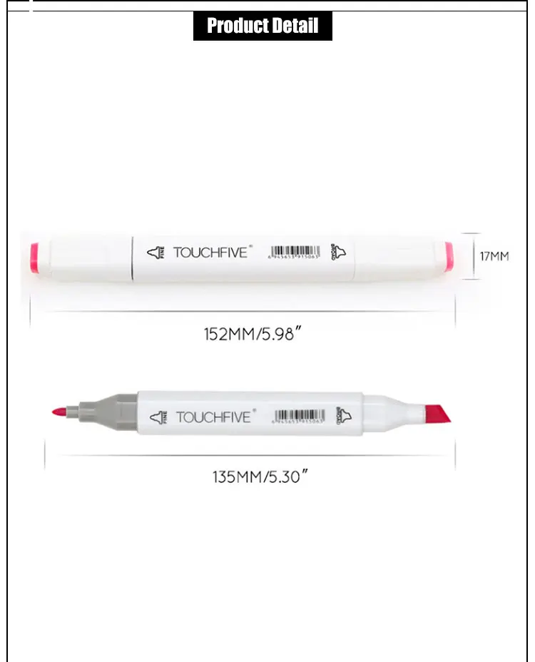 TOUCHFIVE 24 цвета набор маркеров для живописи двойная головка эскиз маркеры Кисть ручка для рисования манга анимация дизайн художественные принадлежности