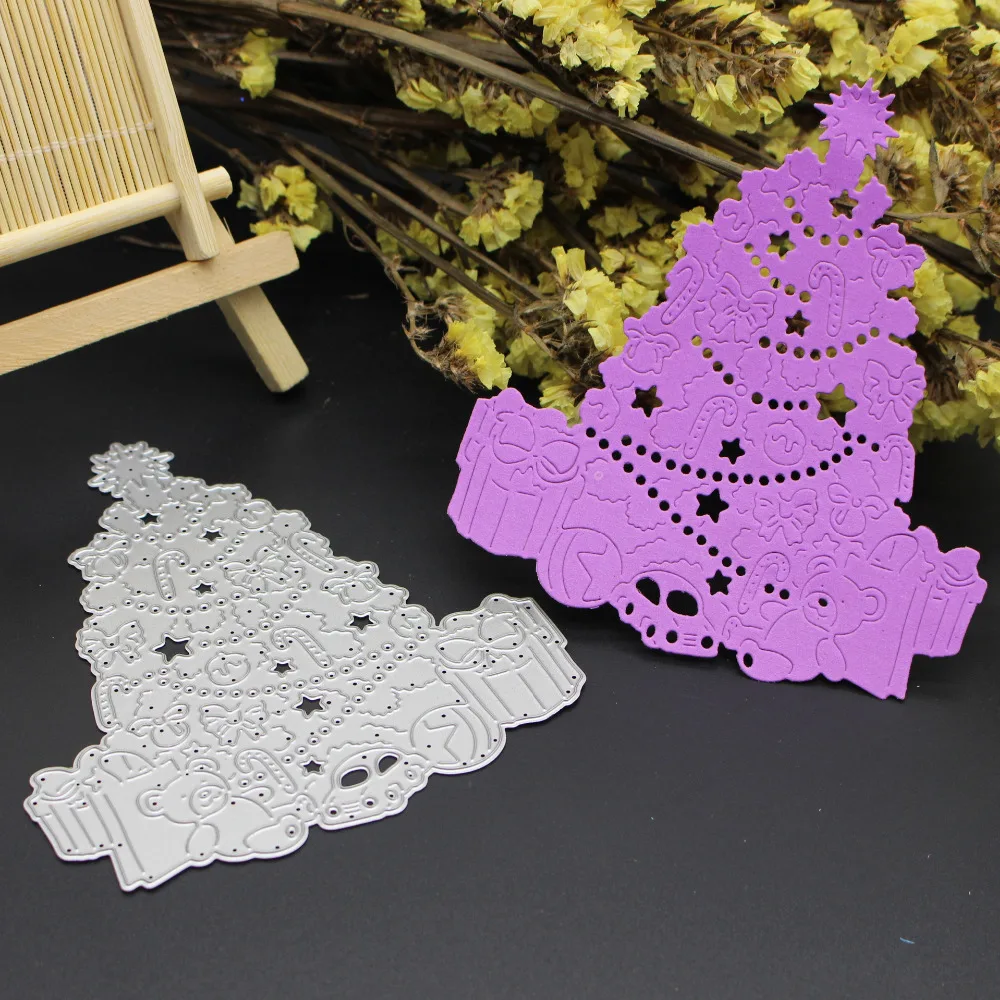 Gifts Under Christmas Tree Cutting Dies Scrapbook Card Paper Craft