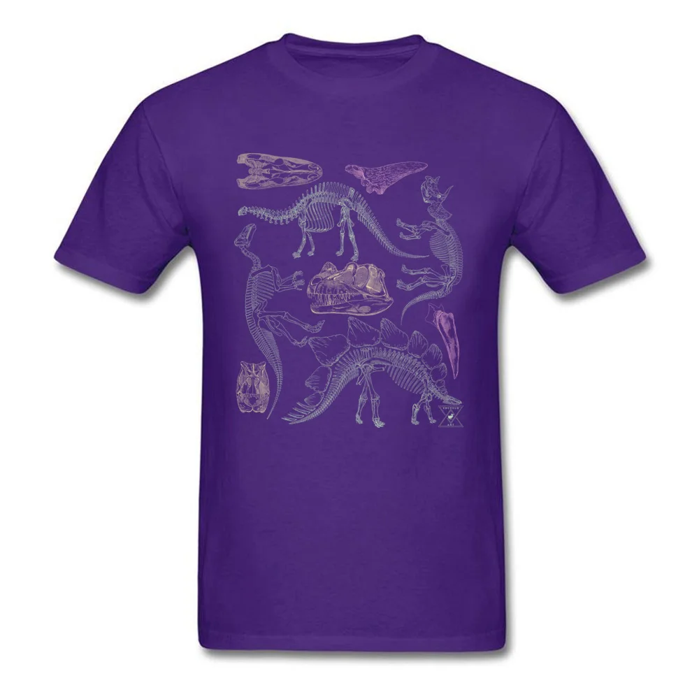 Archeologists Dinosaur Skeleton Fossil Collection Tops T Shirt 2018 Fashion Round Neck Tshirts Printing 100% Cotton Men Tshirts Archeologists Dinosaur Skeleton Fossil Collection purple