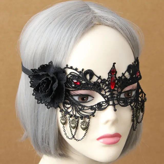 Black Angel Princess Queen Ball Sexy Half Face Ladies Mask Adult Lace