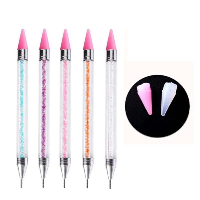 

5 Color Nail Dotting Wax Pencil Head Replaceable Wax Head for Nail Dotting Pen Beads Rhinestones Gems Picker Self-adhesive