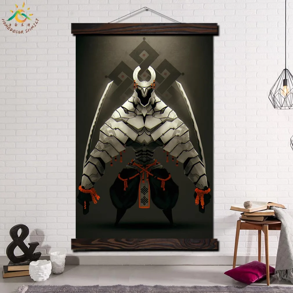 

Japan Samurai Warrior Single Modern Wall Art Print Pop Art Picture And Poster Framed Hanging Scroll Canvas Painting Home Decor