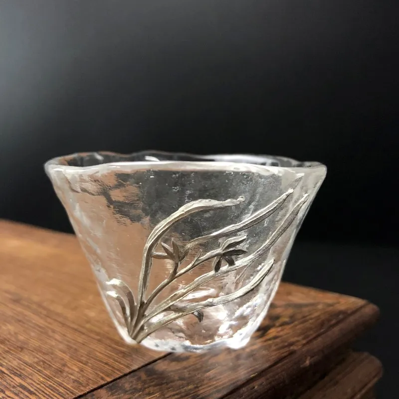Креативная термостойкая стеклянная чайная чашка в японском стиле прозрачные маленькие чайные чашки чайный набор кунг-фу Мастер чашка ручной работы чайная посуда Декор
