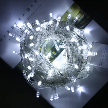

10pcs 10M/100LED String Light 220V Outdoor Holiday Christmas Festival Night Party LED Twinkle Small Bulbs