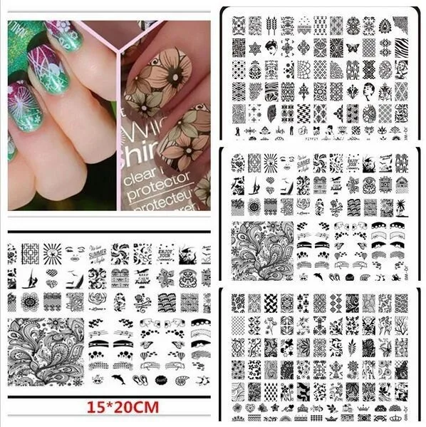 

New 1set Best Selling Nail Art Image tool equipment Stamp Stamping Plates Manicure Template