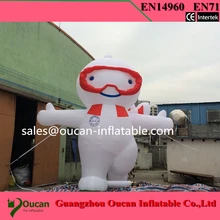 7 м надувная реклама крупного рогатого скота/мультфильм корова с воздуходувки