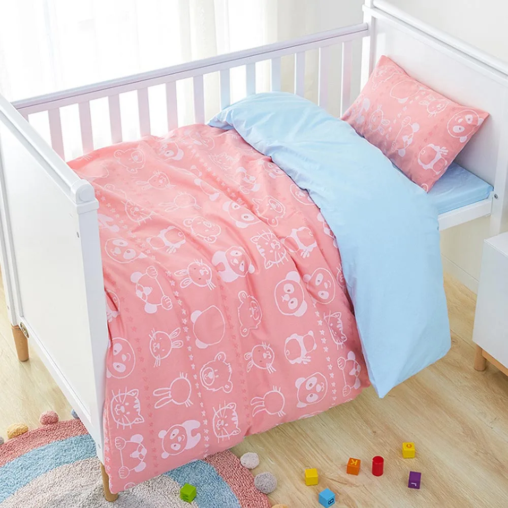  3 pcs set Baby Bedding Set Including Duvet Cover Pillowcase Bed Sheet Pure Cotton Baby Linen Baby C