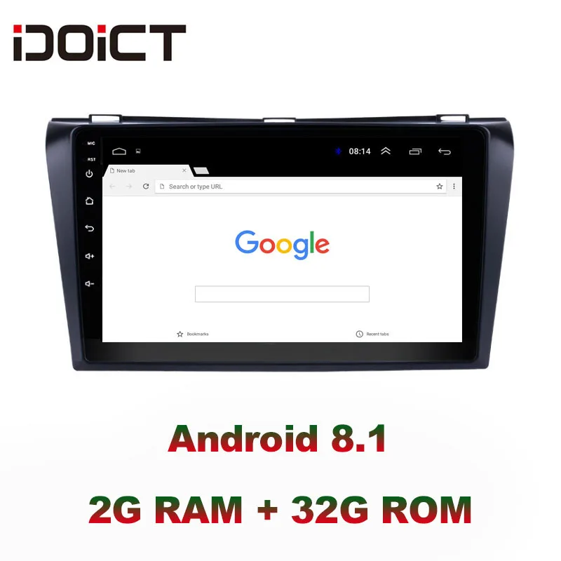 Discount IDOICT Android 8.1 IPS 2G+32G 8 CORE Car DVD Player GPS Navigation Multimedia For Mazda 3 Radio 2004-2013  car stereo 1