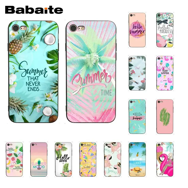 

Babaite Hello Summer holiday travel girl Phone Case for iphone 11 Pro 11Pro Max 8 7 6 6S Plus X XS MAX 5 5S SE XR