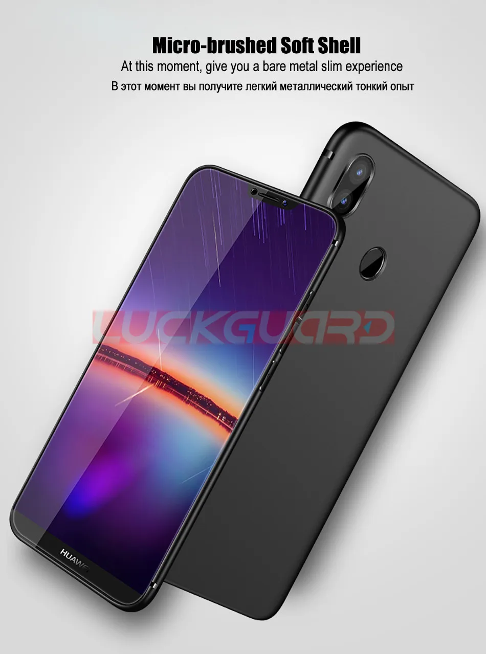 LuckGuard Ультратонкий Мягкий чехол для телефона huawei P20 Lite P30 Pro роскошный силиконовый тонкий противоударный черный чехол для huawei P20 Pro