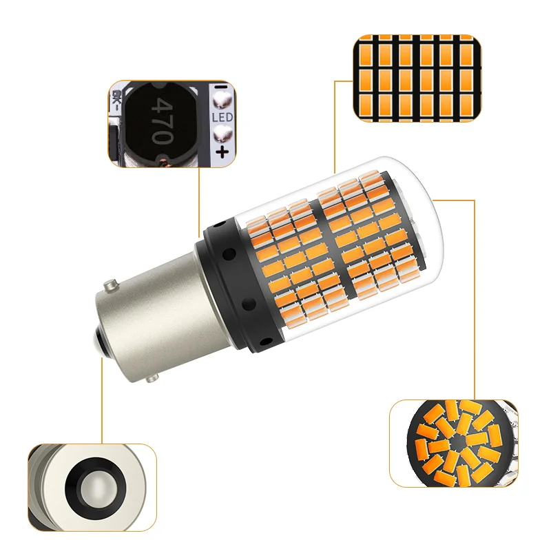 1PCS T20 LED 7440 W21W W21/5W led Bulbs 3014 144smd CanBus No Error 1156 BA15S P21W LED BAU15S PY21W lamp For Turn Signal Light 1PCS T20 LED 7440 W21W W21/5W led Bulbs 3014 144smd CanBus No Error 1156 BA15S P21W LED BAU15S PY21W lamp For Turn Signal Light