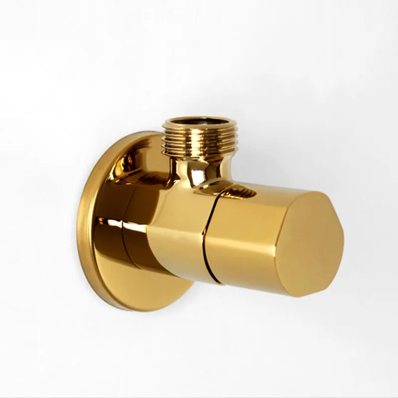 Solid Brass luxury gold Plated Water Control Valve Faucet Angle Valve