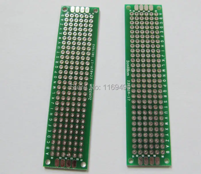 10 шт./лот двухсторонний медный прототип 2x8 см/20 мм x 80 PCB универсальная доска из
