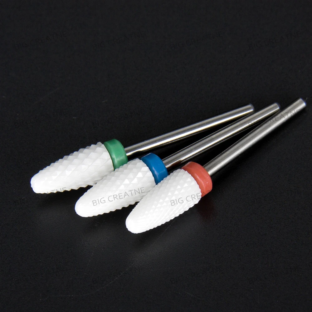 Пламенная пуля керамический сверло для ногтей для электрической маникюрной машины аксессуары инструменты для дизайна ногтей фреза для электрического маникюра пилочки для ногтей