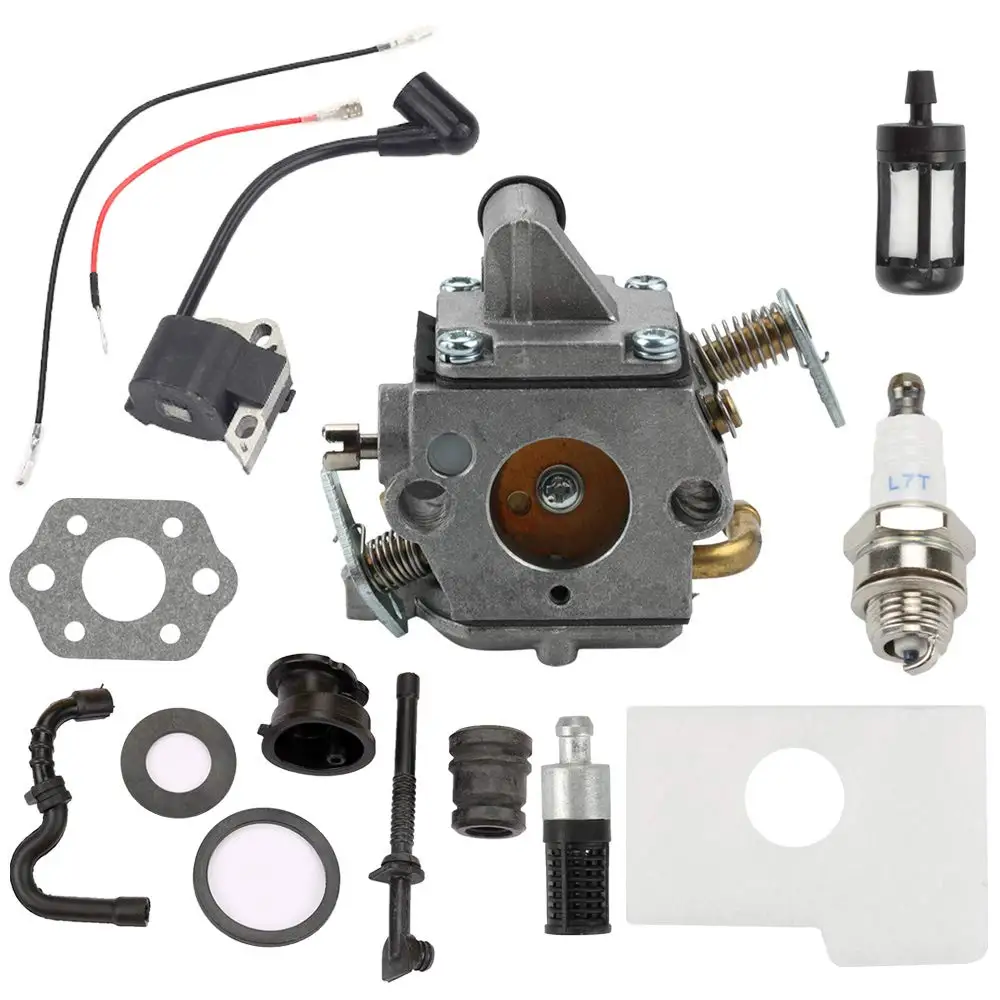 

Carburetor + Ignition Coil + Air Filter fits Stihl MS170 MS180 017 018 MS170C MS180C Gasoline Chainsaw
