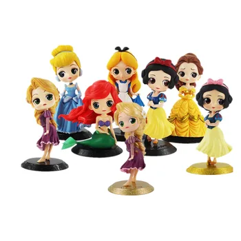 

Cartoon Q Posket Snow White Princess Tangled Rapunzel Doll figure Ariel The Little Mermaid Cinderella Belle