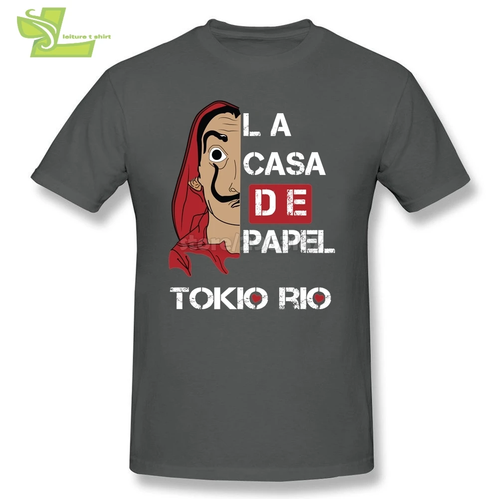 Футболка La Casa de Papel TV Series Мужская тенниска с круглым вырезом и коротким рукавом