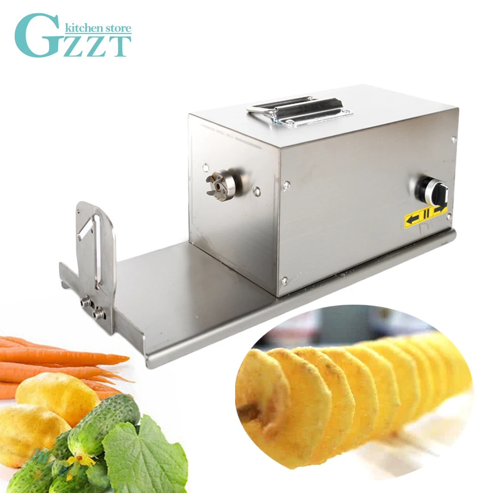 

Electric Vegetable Cutter Potato Peeler Potato Slicer With Counter French Fry Vegetable Cutter Twisted Potato Tornado Slicer