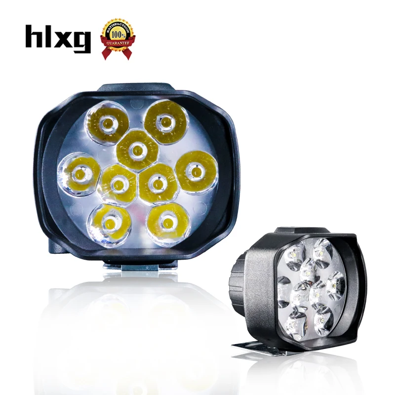 Hlxg 1 шт. Drl 15 Вт прожектор 9 Светодиодная рабочая лампа бар противотуманная фара 12/24