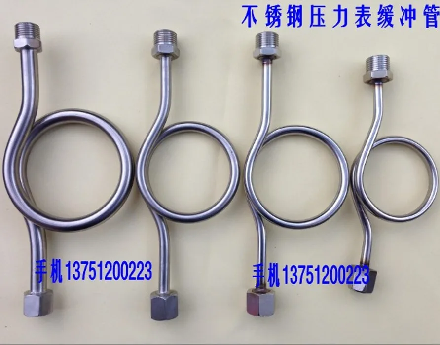 Stainless steel 304 buffer tube shock absorber pressure gauge bend pipe